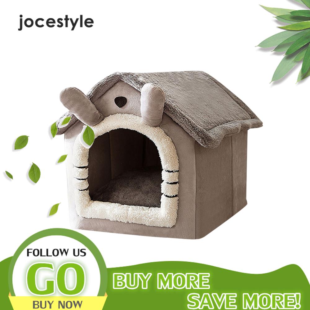 Cute Fluffy Dogs Room Stuffed Soft Puppy House Half-Closed Puppy Sleeping Nest Foldable Home Puppy Pet Products