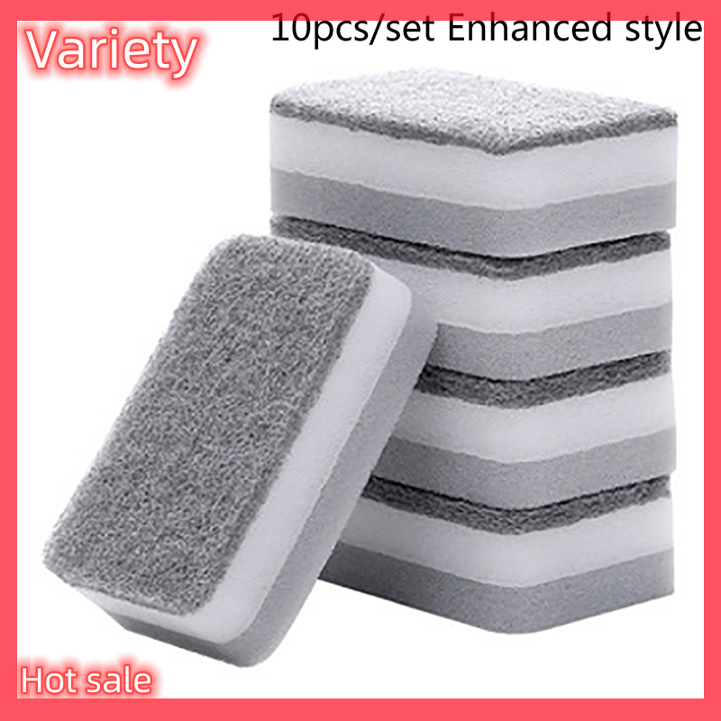 Variety ✨Hot Sale✨ 10 miếng bọt biển rửa chén nhà bếp tại nhà miếng bọt biển miếng bọt biển Miếng Cọ Rửa