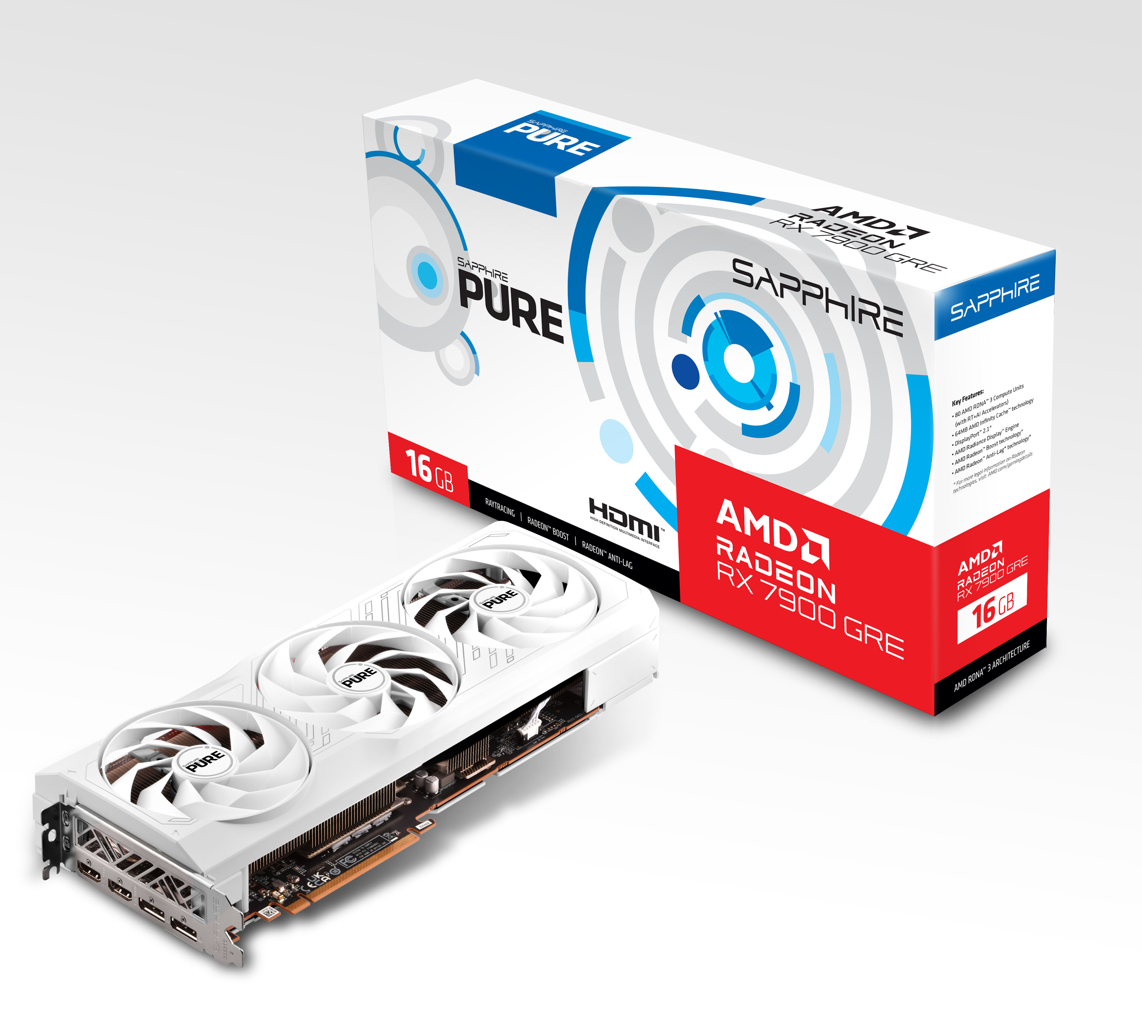 Sapphire　PURE　RADEON RX 7900GRE SAPPHIRE PURE AMD Radeon™ RX 7900 GRE 16GB | Lazada Singapore