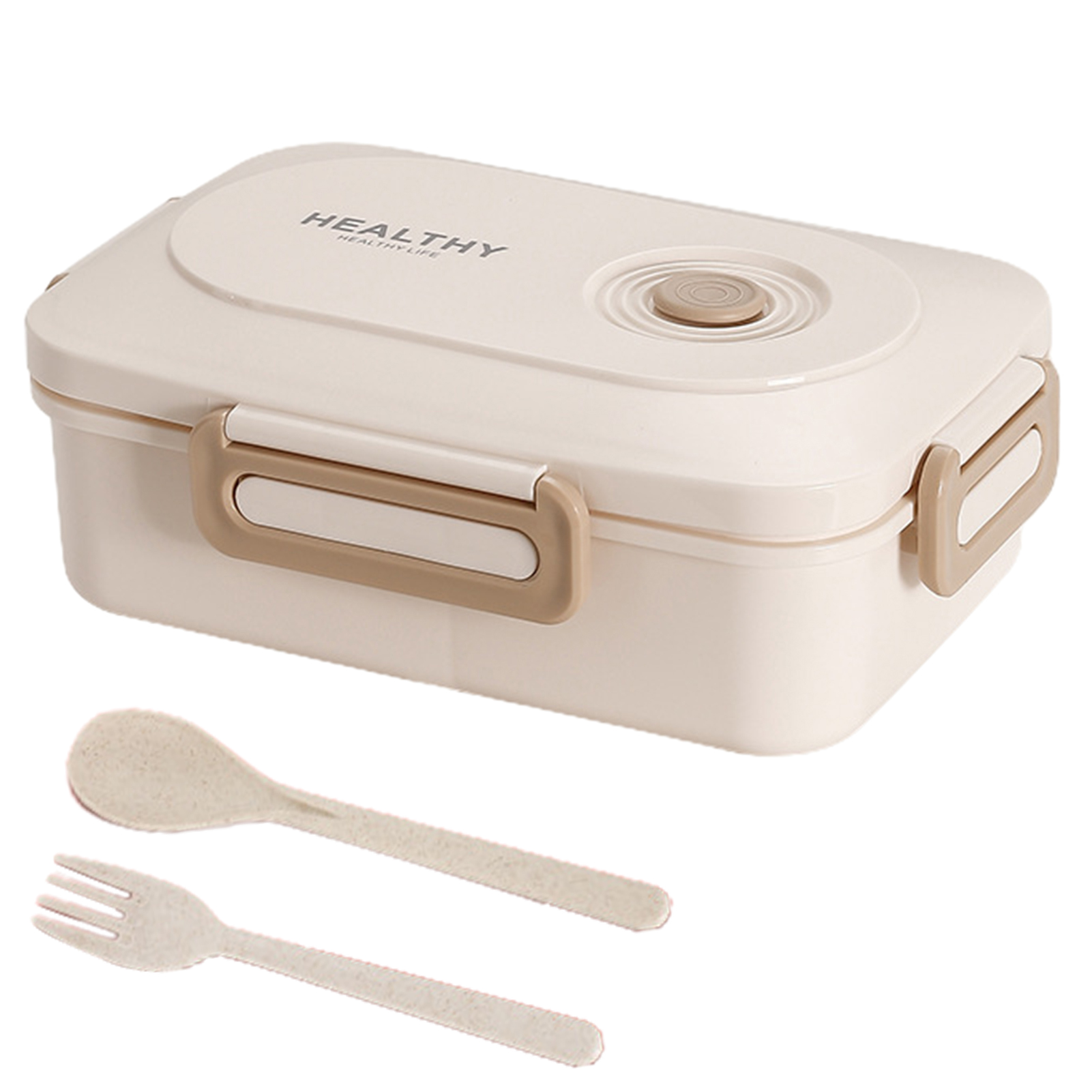 Rego001 Durable Lunch Container for Daily Use Food-grade Lunch Box for Kids Leakproof Bento Lunch Box with 3 Compartments Ideal for Home School Office Includes Fork and Spoon 1200ml Capacity