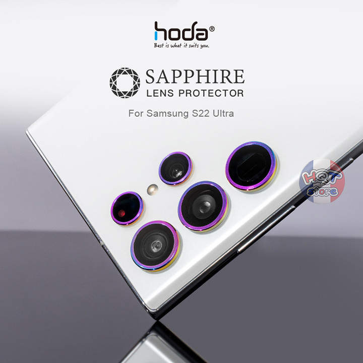 Ốp viền kính bảo vệ 5 Camera Hoda Sapphire cho Samsung S22 Ultra thumbnail
