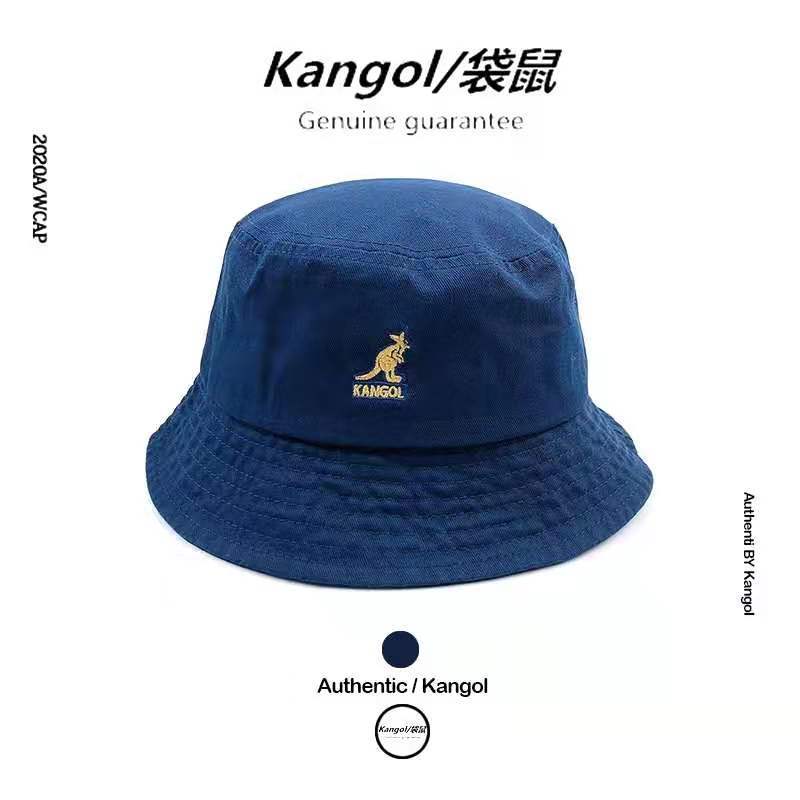 🎩 2023 New Kangol Kangaroo Bucket Hat Logo Embroidered Sun Hat Washed Cotton Bucket Hat Men's And Women's Hats