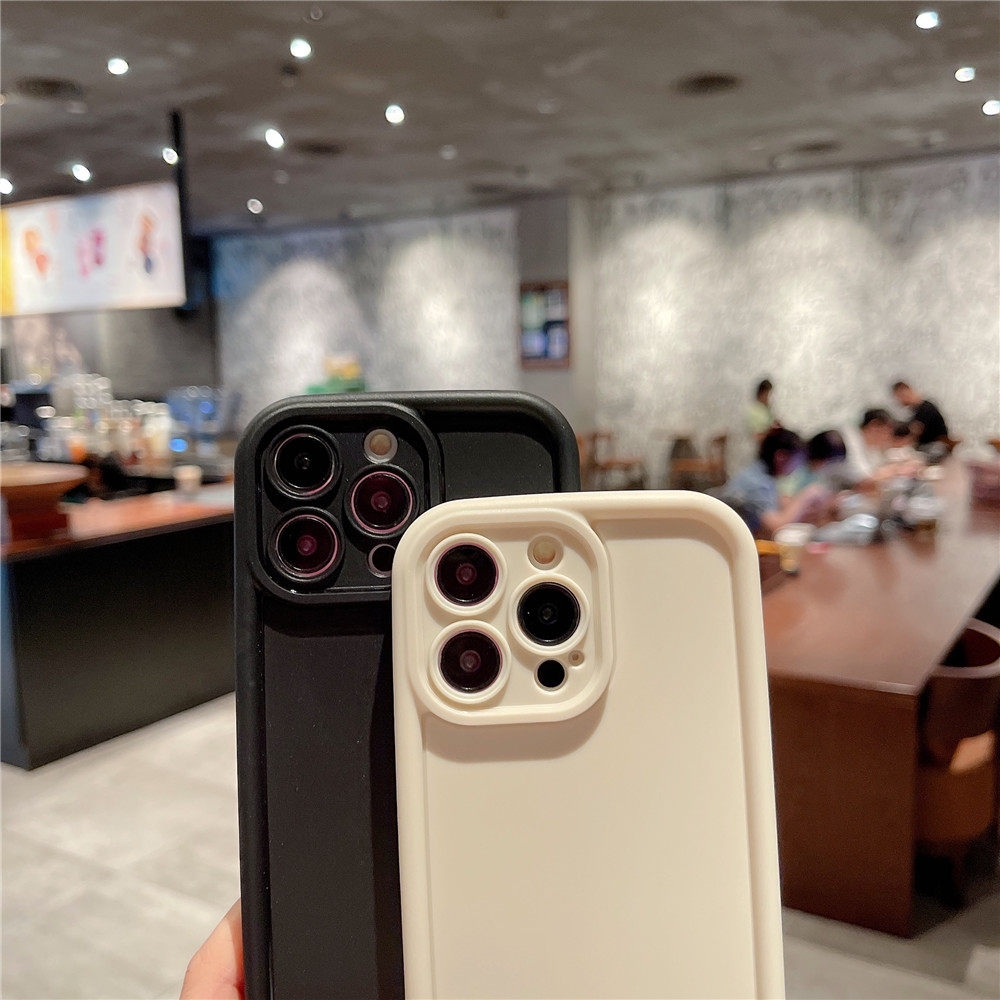 Lens Protection Matte Soft Case for IPhone 11 12 13 14 15 Pro Max Casing Solid Color Back Cover Silicone Shockproof Phone Case