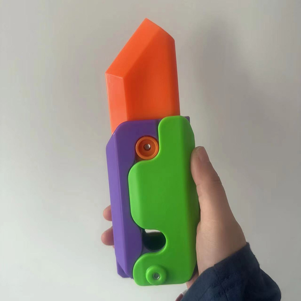 [Siêu lớn] khổng lồ 3D trọng lực dao cà rốt dao giải nén thẻ đẩy đồ chơi nhỏ in huỳnh quang nhảy cà rốt