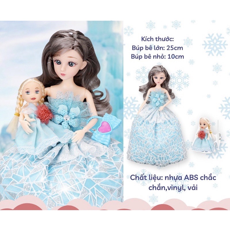 Búp bê tóc mây, búp bê elsa, đồ chơi cho bé gái