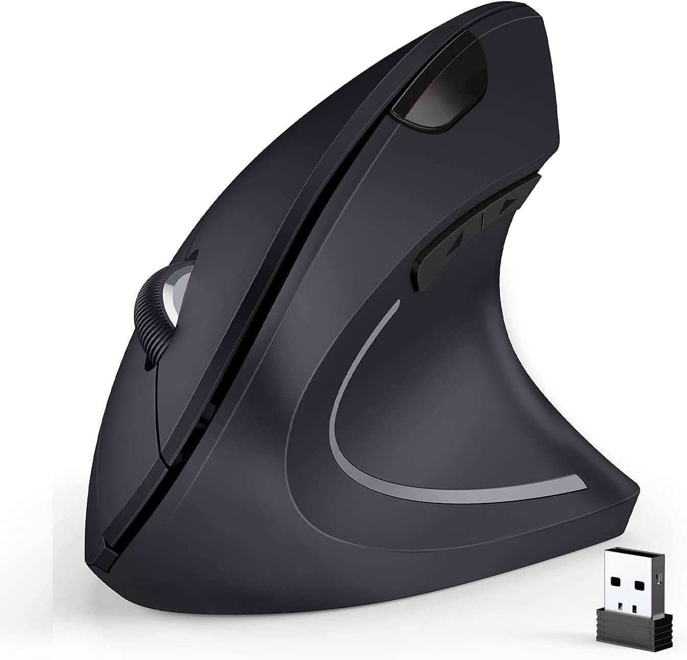 Jomaa Ergonomic Mouse Left Hand 2.4G Left-Handed Wireless Vertical Mouse for Windows Laptop Computer Mouse for Left-handers