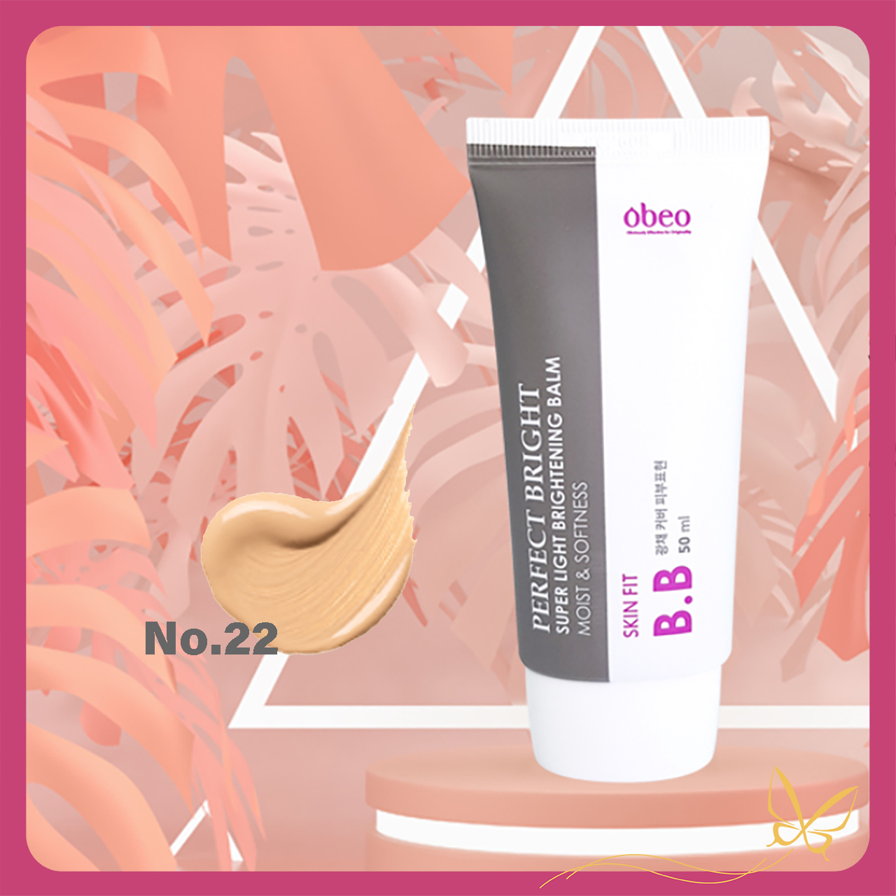 [Korea Obeo] Perfect Bright BB Super Light Brightening Balm 50ml No.22 Natural-extract Moisture Softness Whitening Anti-Wrinkle Soothing Anti-oxidation Skin Care to improve your skin