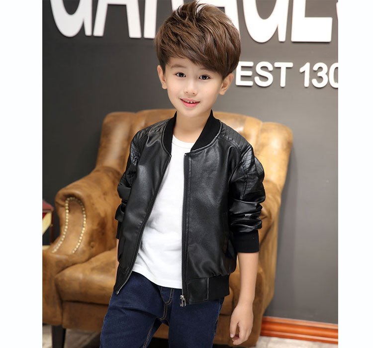 Áo khoác da thời trang cho bé trai