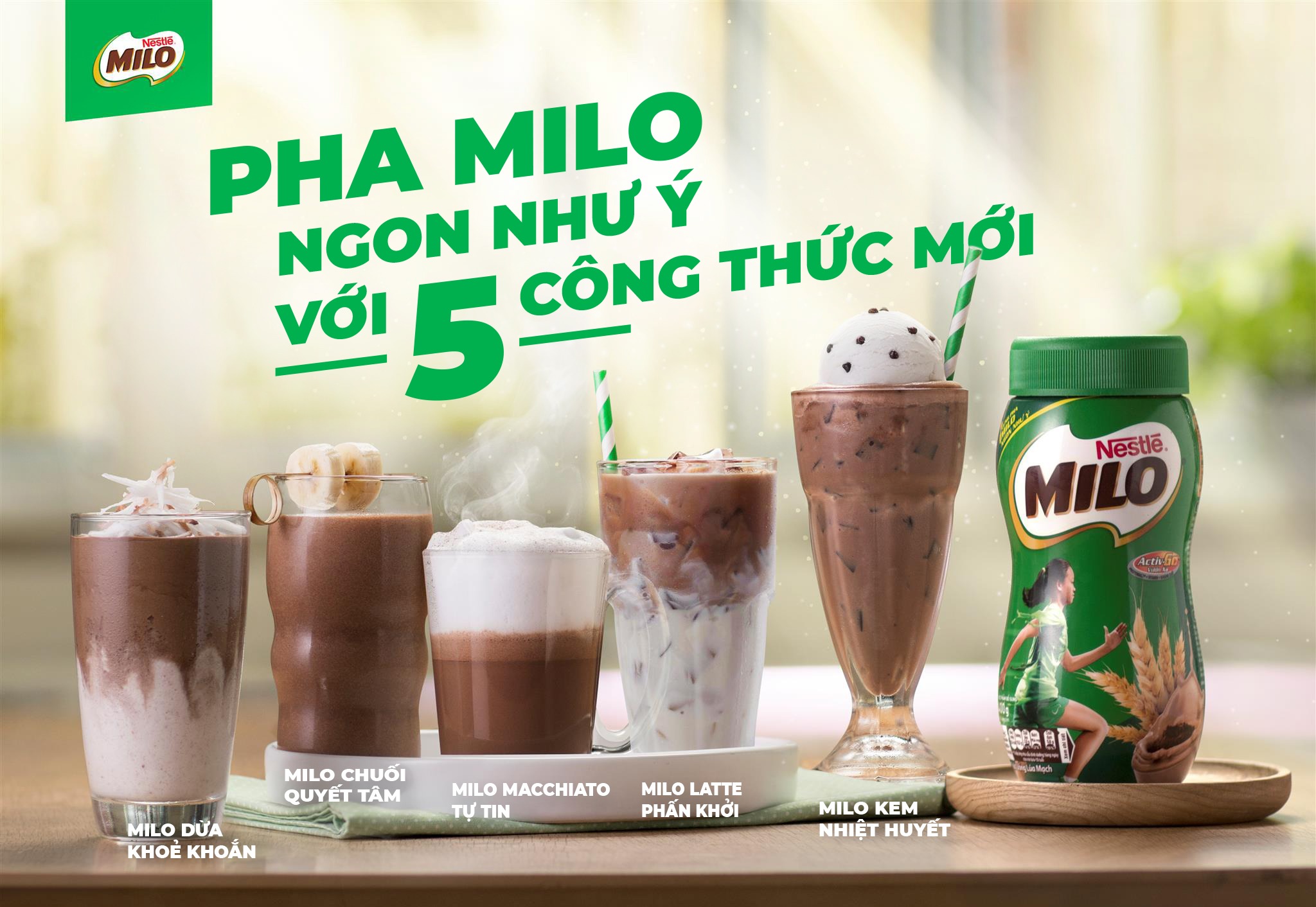 Bột Milo dây 10 gói x 22g, bịch 1kg