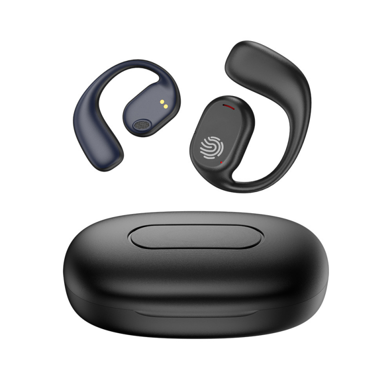 Tai nghe không dây dẫn truyền qua xương tai nghe bluetooth bin hiển thị điều khiển bằng cảm ứng tai nghe đeo tai Tai nghe Bluetooth