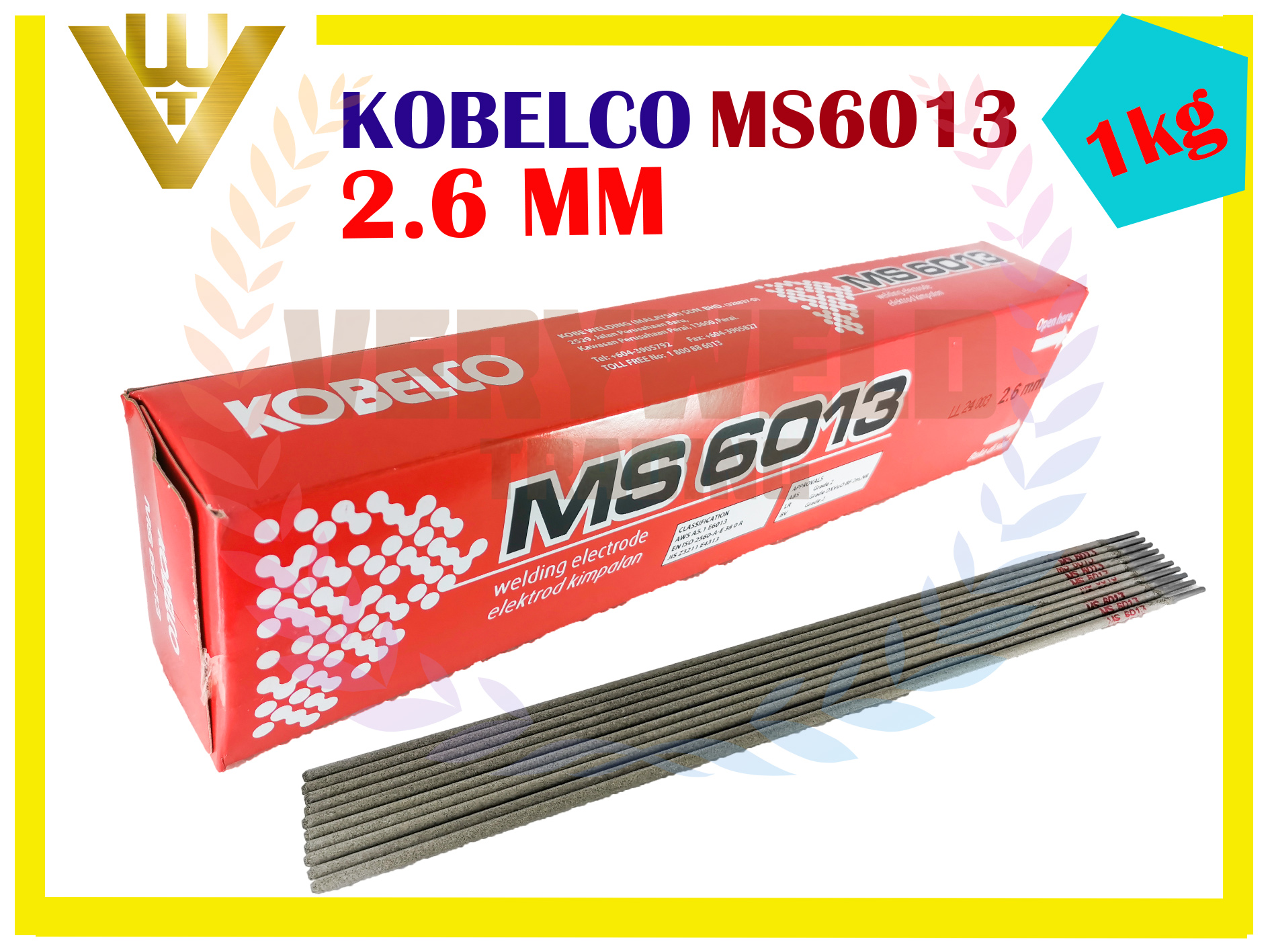 VERYWELD MS6013 Kobelco Electrode Ubat Welding Rod 1kg Lazada