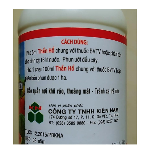 Chất Lưu dẫn Tăng lực THẦN HỔ chai 100ml