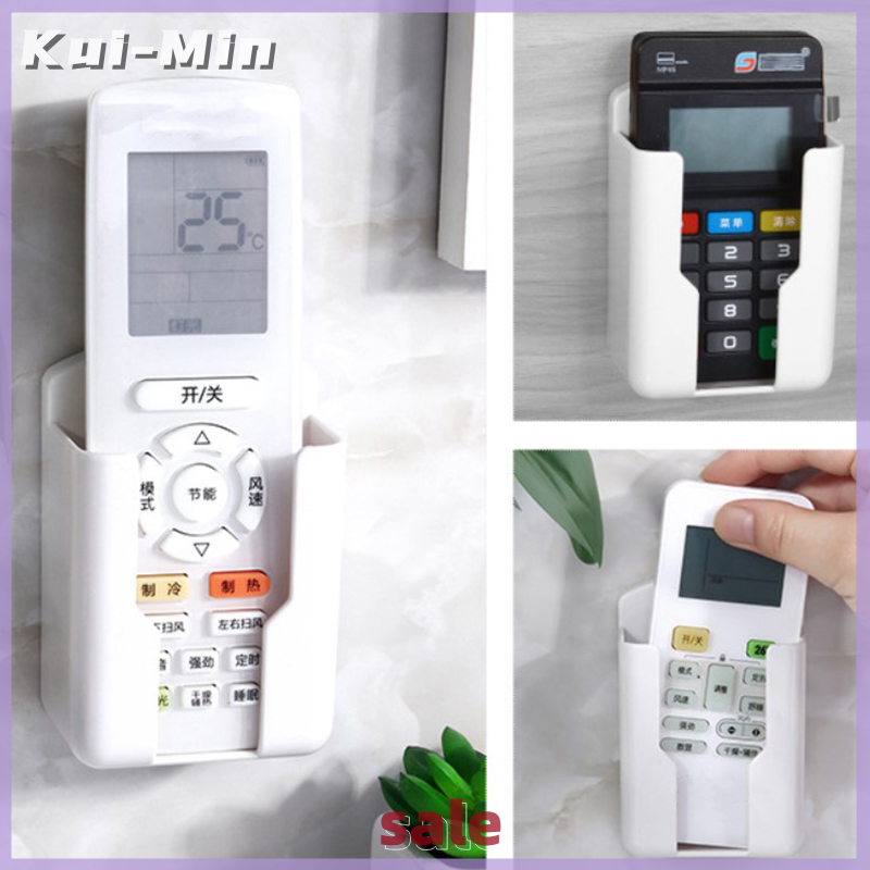 Kui-Min Universal Air Conditioner Remote Holder White Wall Mounted Box Storage Holder