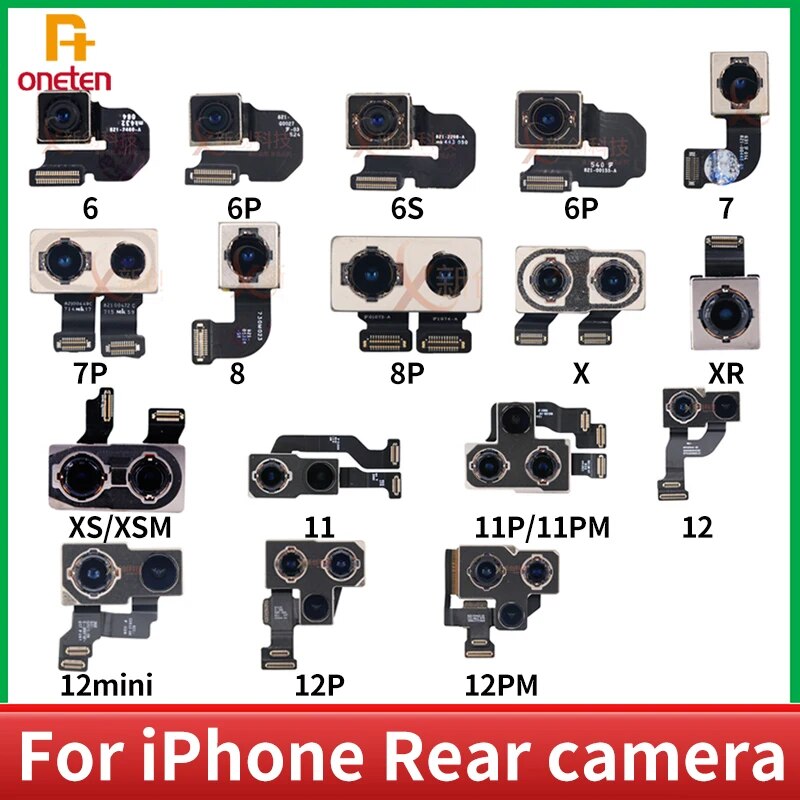 Rear Camera For iPhone 7 8 6 6s Plus X XR XS 11 12 Pro MAX Mini Back ...