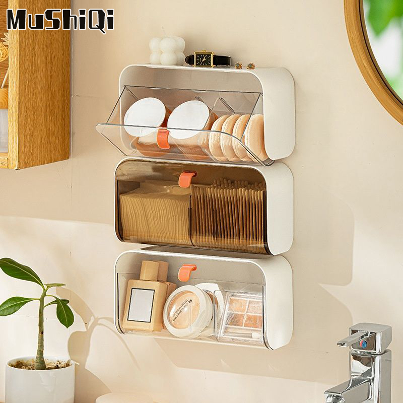 MUSHIQI [Miễn Phí Vận Chuyển]Hộp lưu trữ Kệ Treo Tường Hộp lưu trữ lưới Treo Tường Hộp đựng đồ Nhà vệ sinh giá treo tường treo tường, hộp lưu trữ, kệ đa chức năng trong kệ treo tường phòng tắm hộp lưu trữ không thấm nước đơn giản