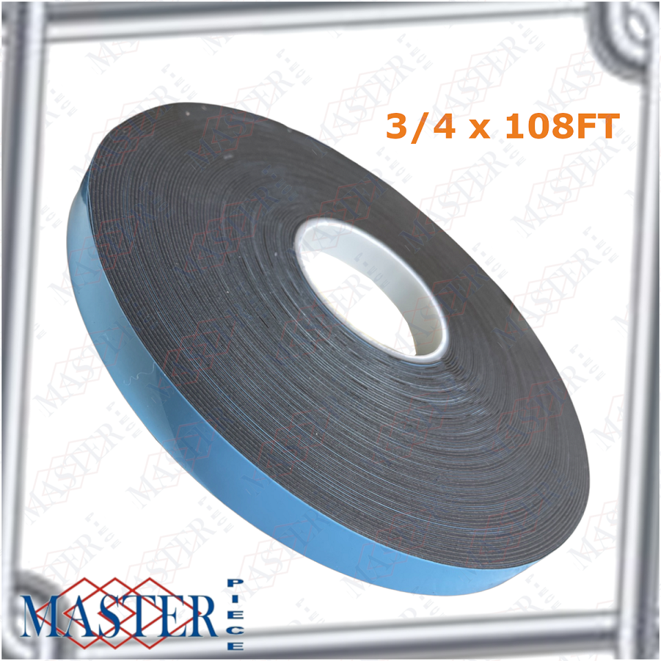 (1 ROLL) NORBOND Double Sided Acrylic Tape 3/4" x 108ft (1.1mm) Black