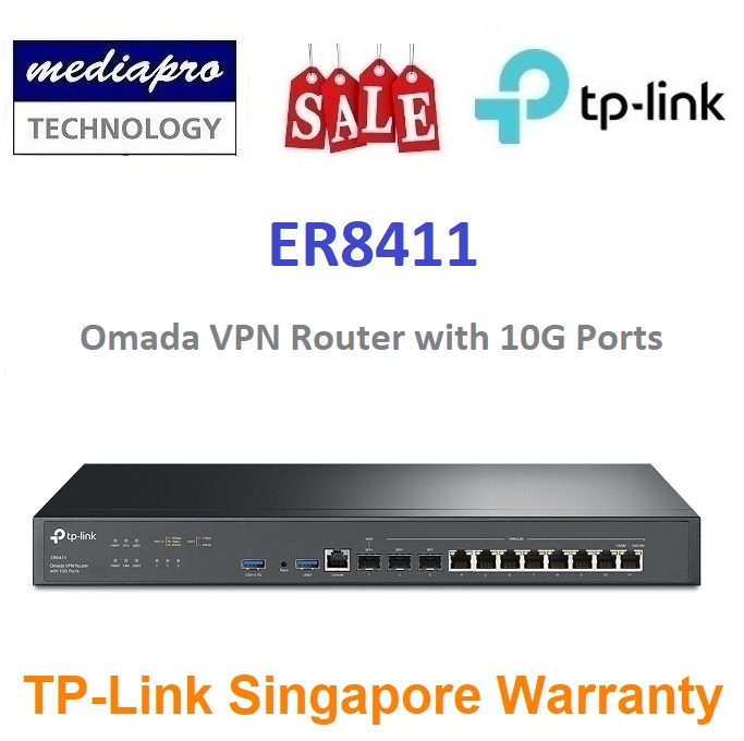 TP-LINK ER8411 Omada VPN Router with 10G Ports - 5 Year