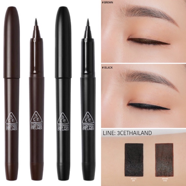 Bút Kẻ Mắt Dạ  3CE Không Trôi Easy Pen Eye Liner