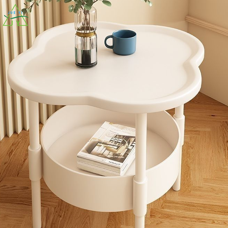 KS Creative small coffee table modern simple table living room mobile storage rack cream style sofa side cabinet flower side table