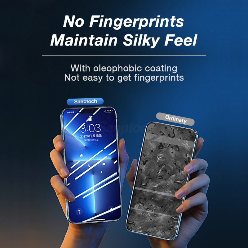 Sanptoch Đầy Đủ miếng bảo vệ màn hình Với Dễ Dàng Cài Đặt bộ công cụ cho iphone 15 14 13 12 11 Pro Max Cộng Với kính cường lực Cho iPhone X XS Max XR Privacy Greenray HD Bụi miếng dán film bảo vệ chống
