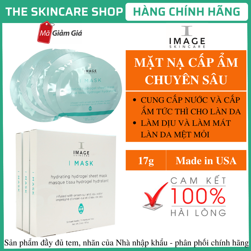 [CHÍNH HÃNG]Mặt nạ sinh học cấp ẩm chuyên sâu Image Skincare I Mask Hydrating Hydrogel Sheet Mask17g The Skincare Shop