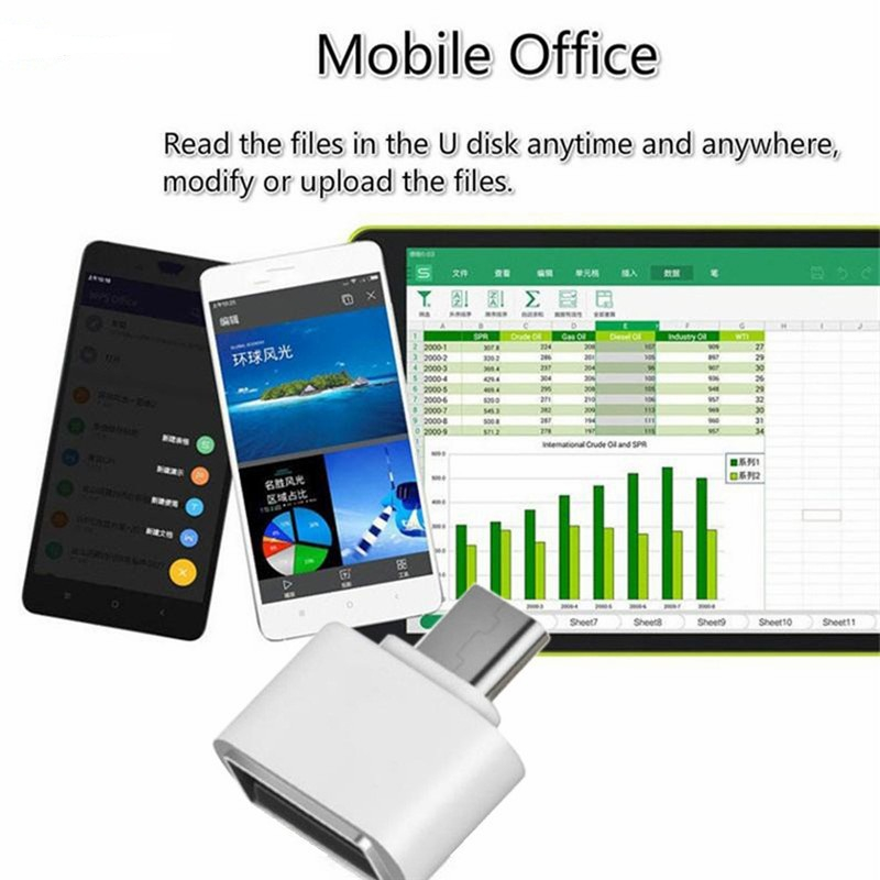 Đầu chuyển đổi USB OTG sang USB Type-C cho điện thoại Samsung Huawei Android Type-C