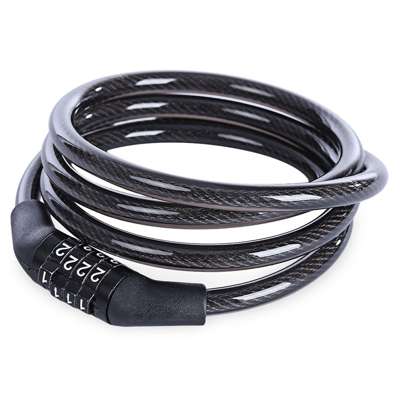 Bicycle four-digit combination lock, mountain bike lock, electric vehicle steel cable wire chain lock, 532 bicycle anti-theft lock