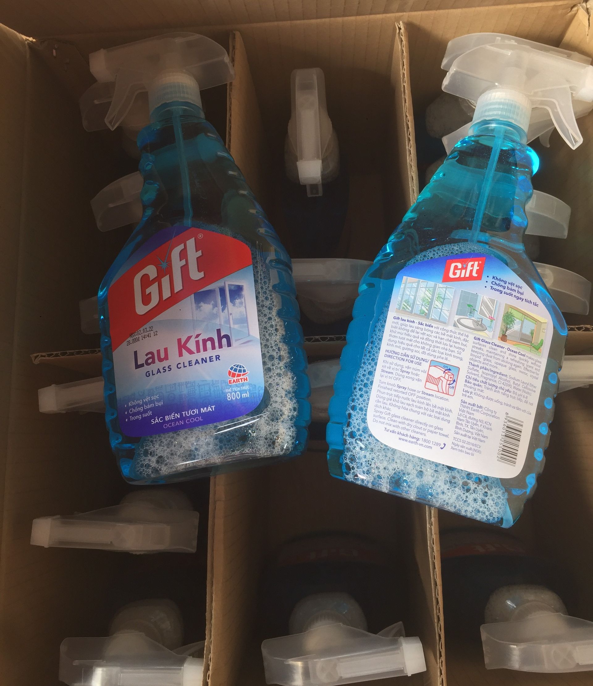 Chai xịt lau kính GIFT 580ml - 800ml