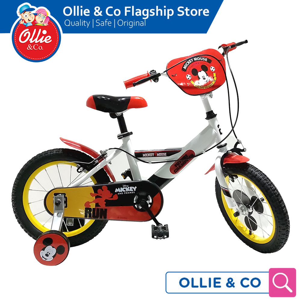 Disney Mickey Minnie Mouse Kids Toddlers Bike 12 inch 14 inch 16 inch ages 3 years and up with Training Wheels Lazada PH