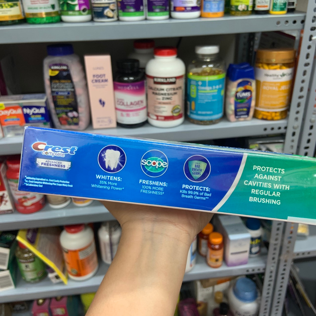 Kem đánh răng date 2026 Crest Complete Plus Scope Advanced Active Foam - EDS Mart