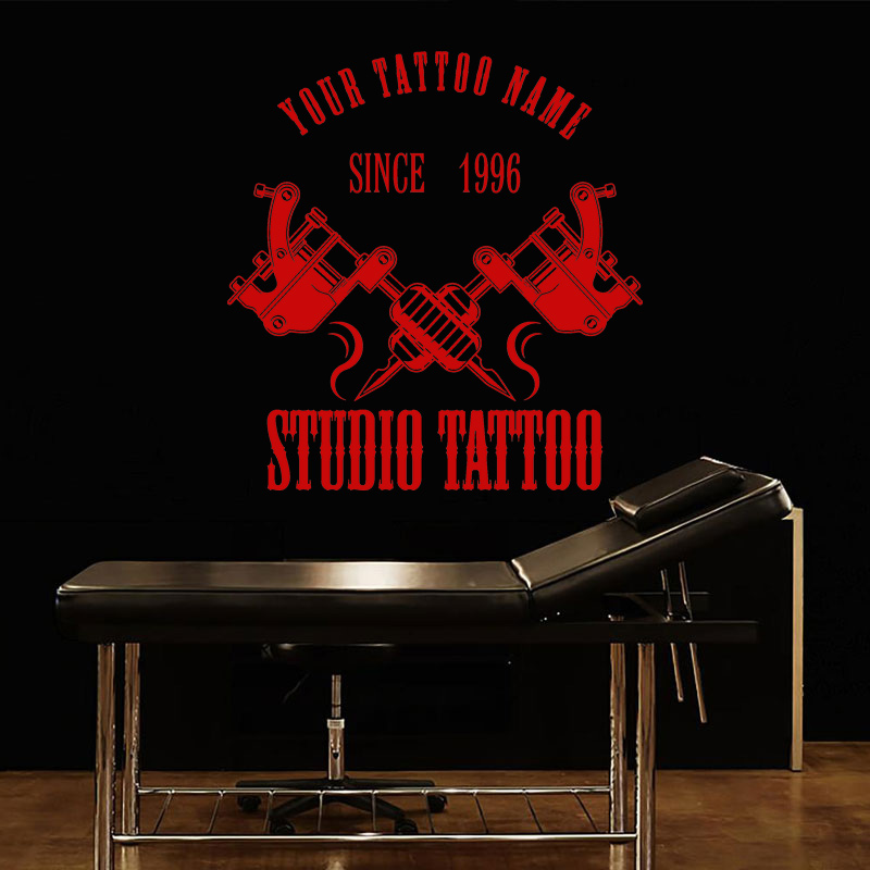 【hottest Trends】personalized Tattoo Salon Shop Name Wall Sticker Vinyl 