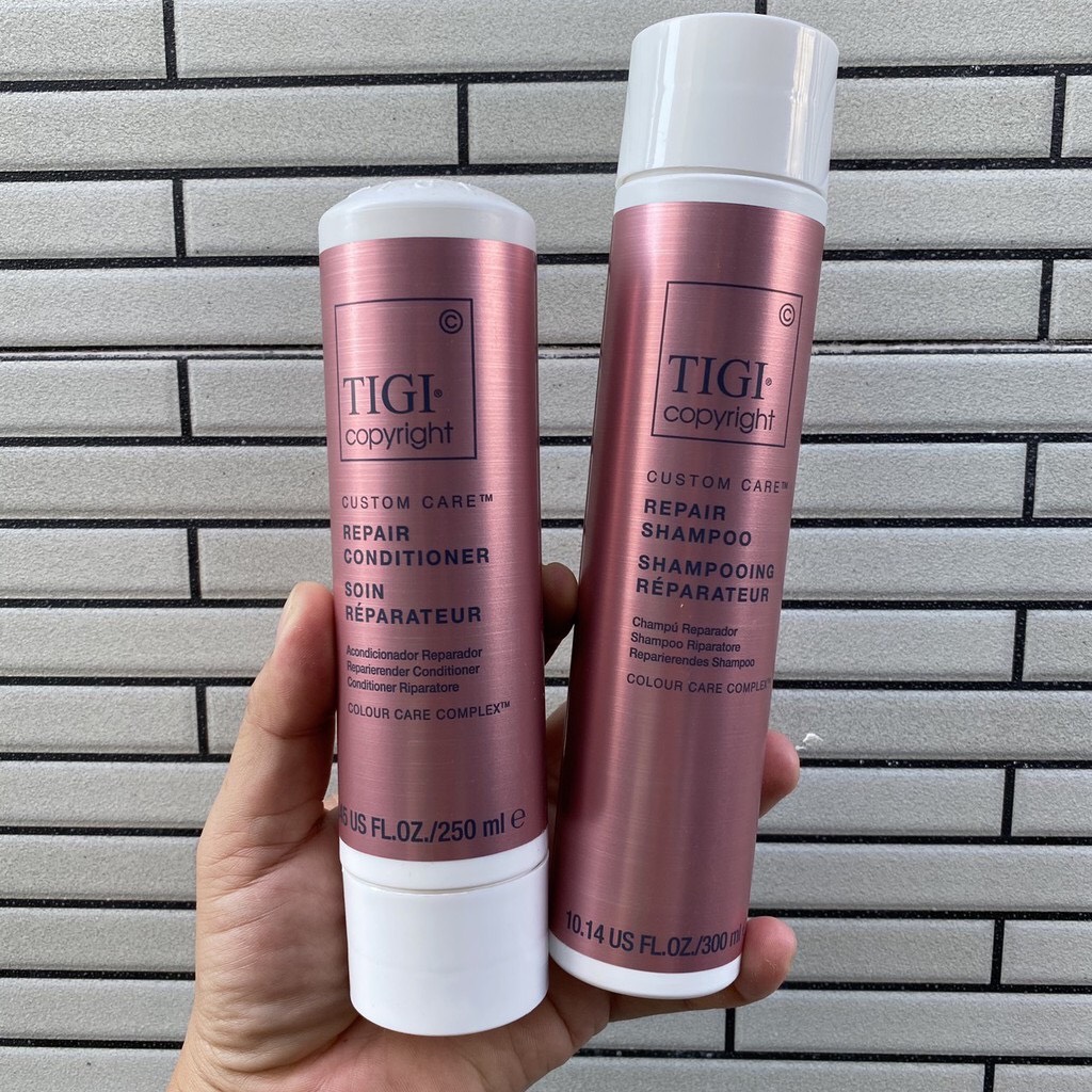 Dầu gội xả phục hồi tóc hư tổn Tigi Copyright CUSTOM CARE REPAIR 970mlx2