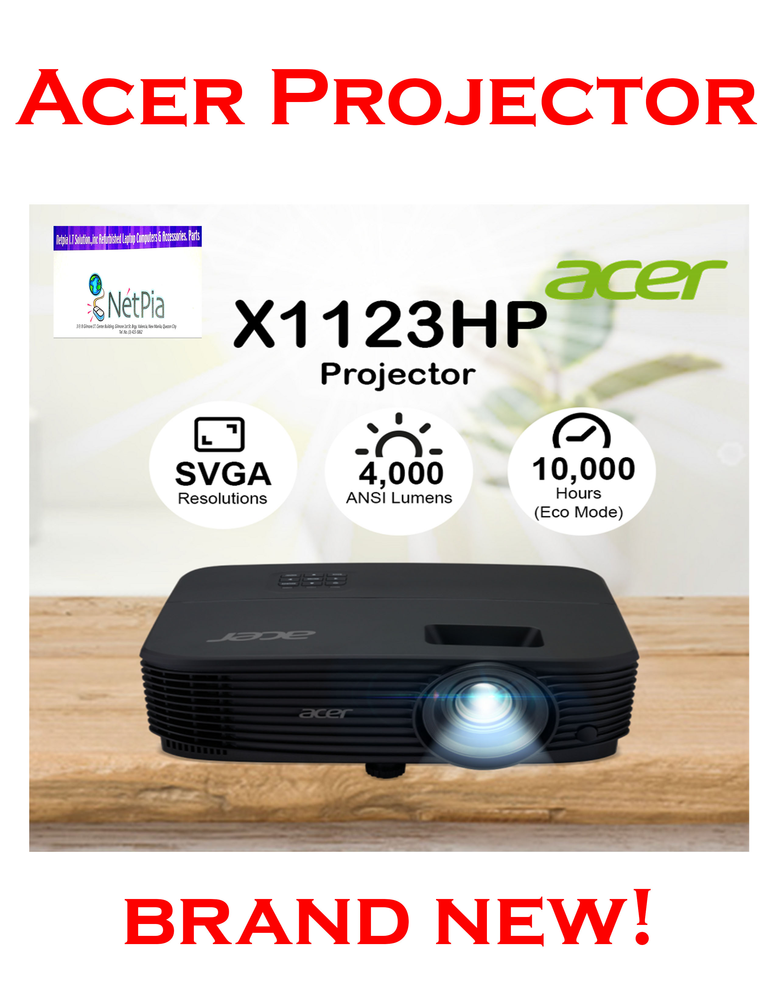 ACER PROJECTOR 1123HP 4K ANSI LUMENS Lazada PH