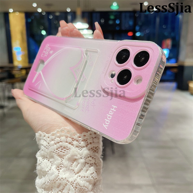 Phone cover iphone 16 Back case Card Holder Wallet Be LoveTransparent Soft Case For iphone 16Pro max Phone cases.