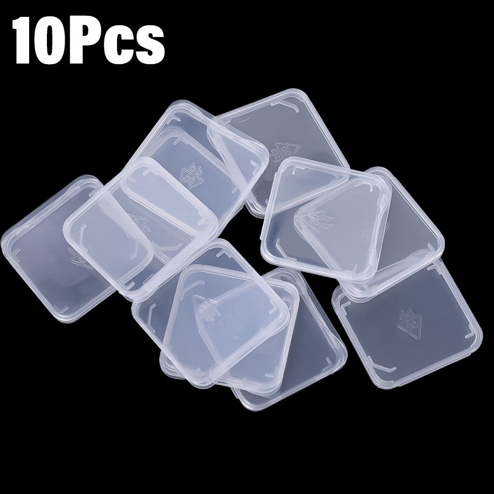 1/5/10PCS Multifunctional Portable Transparent SD Memory Card Storage Box SD TF Card Reader Card Box Protector Cover