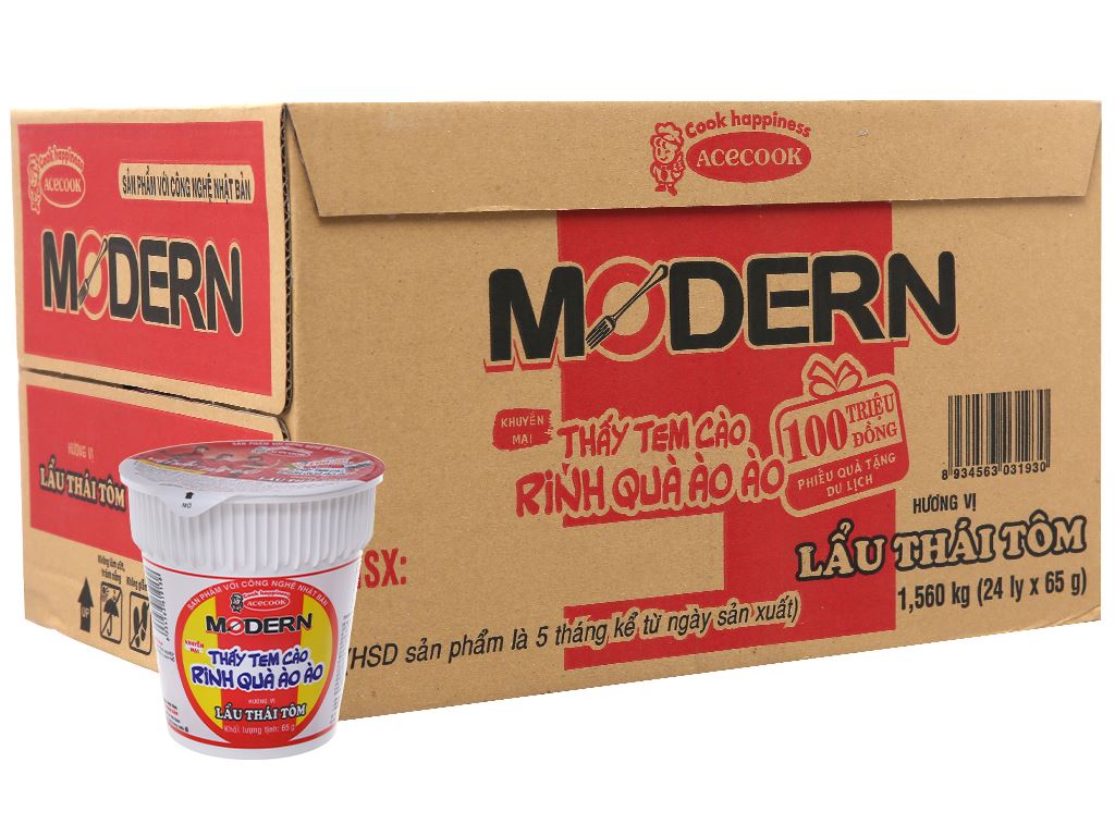 Mì Modern Lẩu Thái Tôm Ly 65g