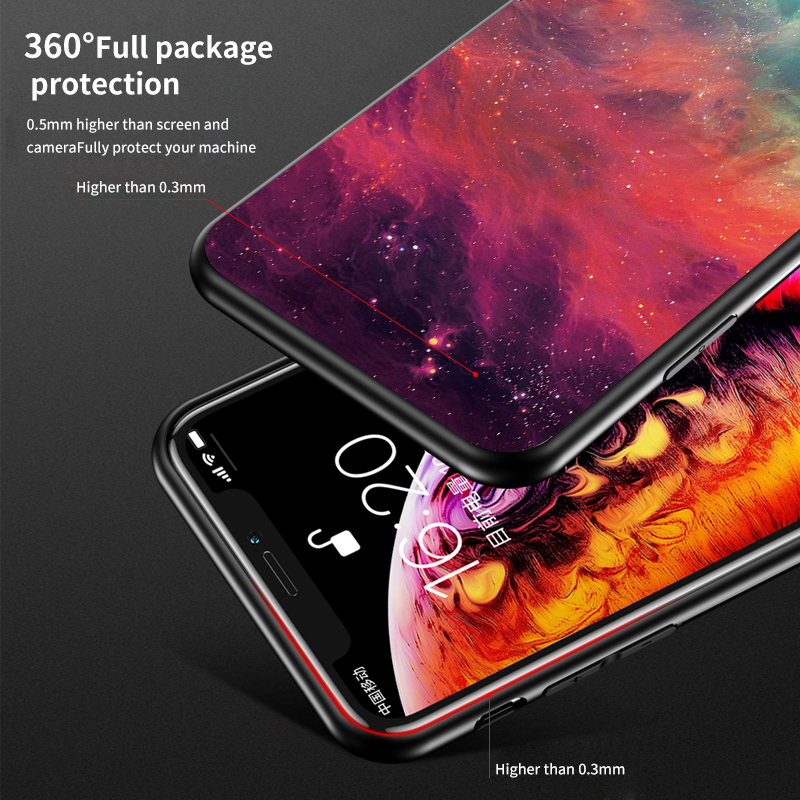 For Xiaomi Poco M6 Case Couple Starry Moon Mirroe Glass Protector Meteor Start For Xiaomi Poco M6 4G Back Cover Phone Cases.