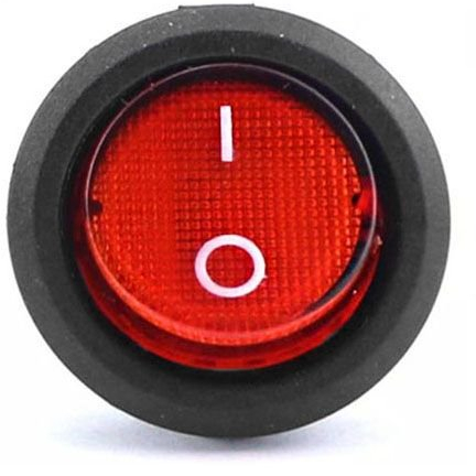 Electriq Round 3 Pin ON-OFF with Light Power Switch Rocker Switch ...