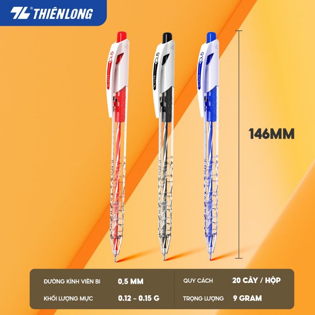 [Hỏa tốc] Bút bi Trendee Thiên Long TL-079 ngòi nhỏ 0.5mm