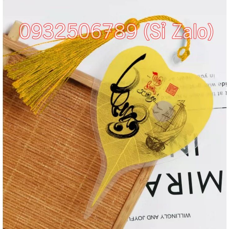 Lá Bồ Đề thư pháp cầu Bình An Tài Lộc ( Xưởng Chuyên Sỉ )