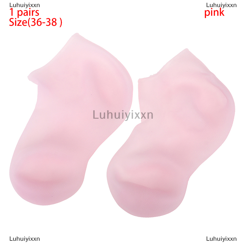 Luhuiyixxn 1 đôi vớ chăm sóc bàn chân vớ gel silicon dưỡng ẩm chống nứt da chân