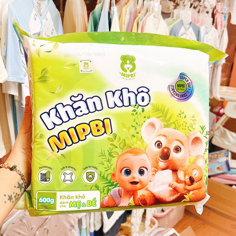 Khăn khô Mipbi cao cấp 600gr