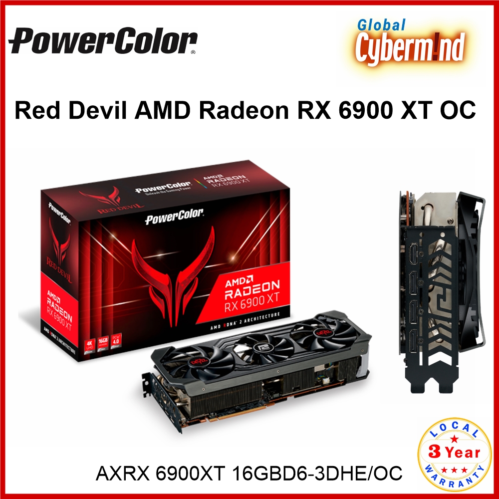  Gigabyte PowerColor Red Devil AMD Radeon™ RX 6900 XT Gaming  Graphics Card with 16GB GDDR6 Memory, Powered by AMD RDNA™ 2, Raytracing,  PCI Express 4.0, HDMI 2.1, AMD Infinity Cache : Electronics