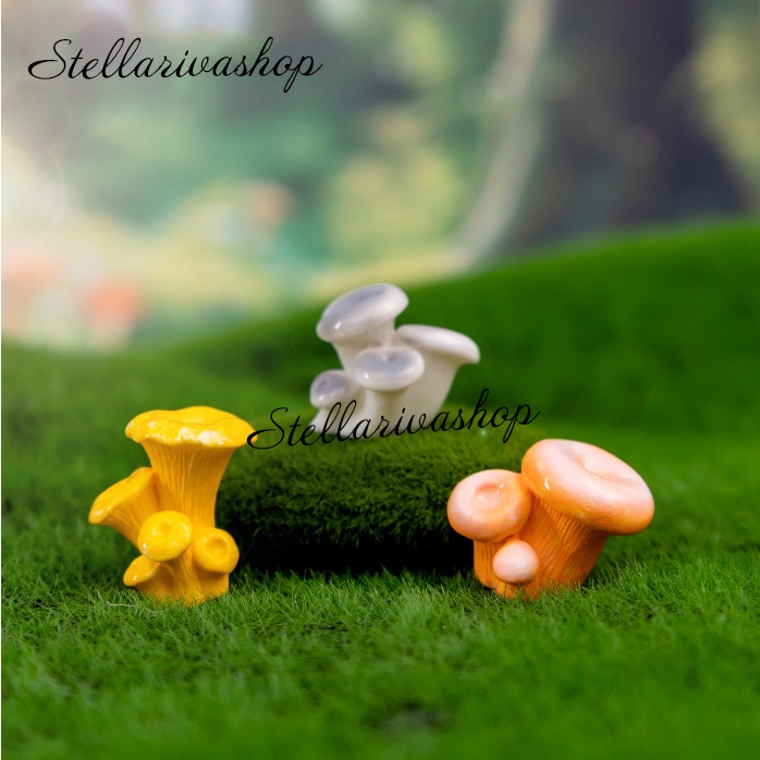 Mô hình nấm mini trang trí tiểu cảnh, decor terrarium