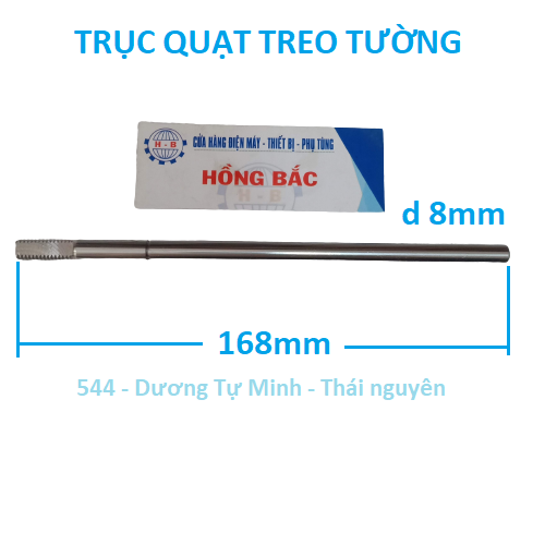 10 trục quạt treo tường dài 168mm