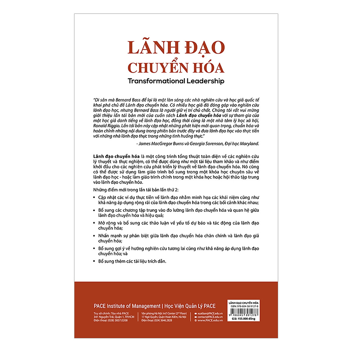 Sách - Lãnh Đạo Chuyển Hóa (Transformational Leadership) - PACE Books