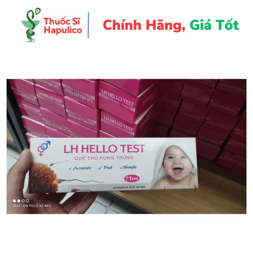 Que thử rụng trứng LH HELLO TEST - Hộp 7 Test