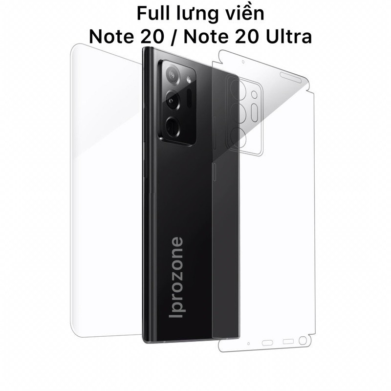 Dán PPF Nhám 4 lớp Samsung Note 20 , Note 20 Ultra , Note 10 Plus , Note 10 , Note 9 Full lưng viền , Full màn hình cong , dán cực dễ