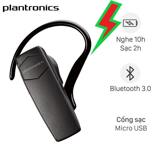 Tai nghe Bluetooth Plantronics Explorer 10 Đen thumbnail