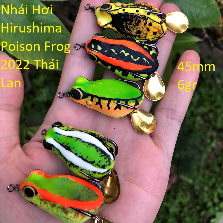 Mồi Giả Câu Lure Cá Lóc, Nhái Hơi Hirushima Poison Frog 2022 Thái Lan 45mm - 6gr